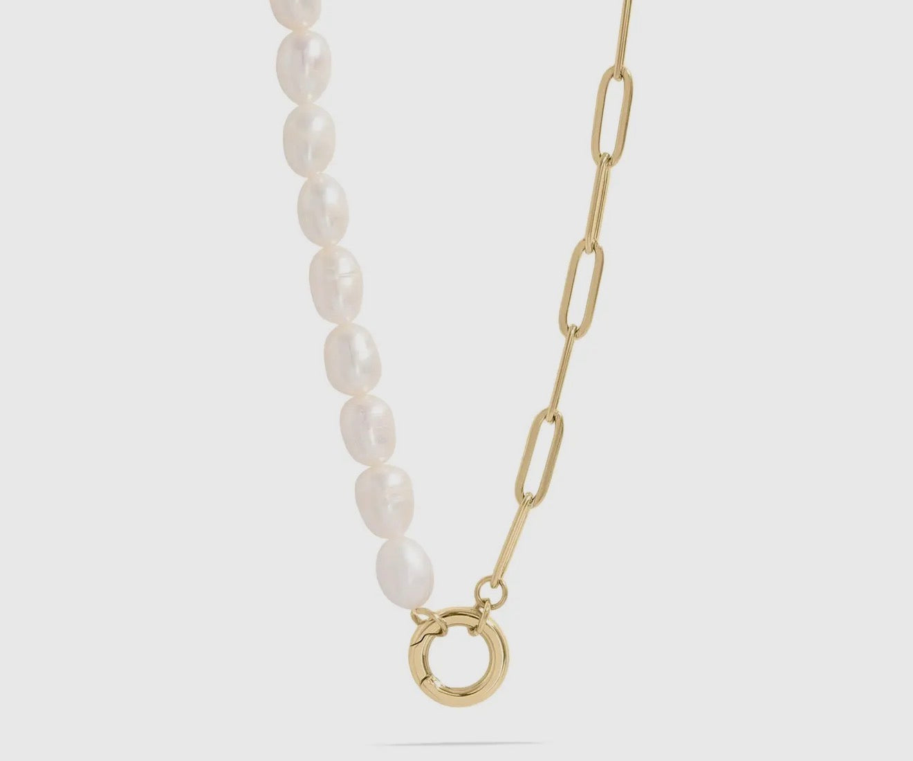 Pearl Paperclip Chain