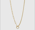 Split Chain With Stone Charm Holder