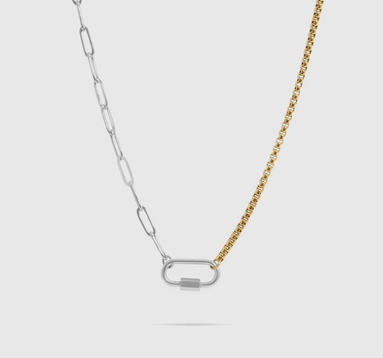 Mixed Metal Double Carabiner Chain